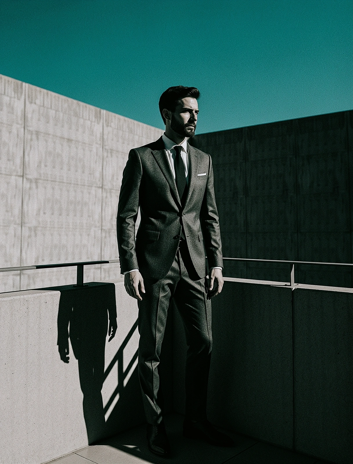 Portrait éditorial mode masculine